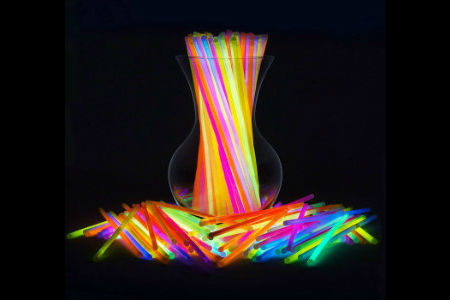a large assortment of glow sticks in various colors