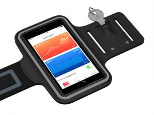 An armband that can hold your phone and keys while you run.