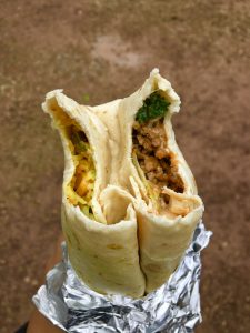 breakfast burritos wrapped in foil