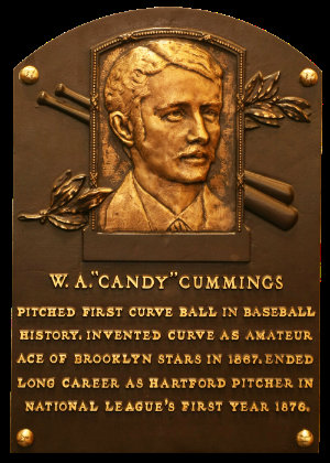 candy cummings pitched the first ever curve ball
