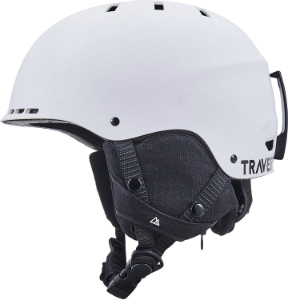 White snowboarding helmet